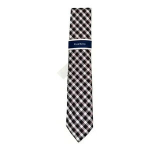 Club Room Mens Rihaly Plaid Tie, Brown/Blue/White